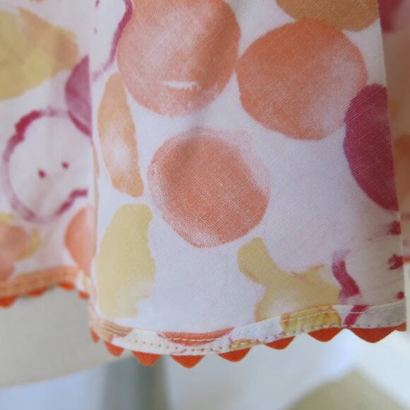 VINTAGE 1950/1960 Half Apron Handmade Apple/Lemon/Orange Pocket Ric Rac Farm - Picture 6 of 8